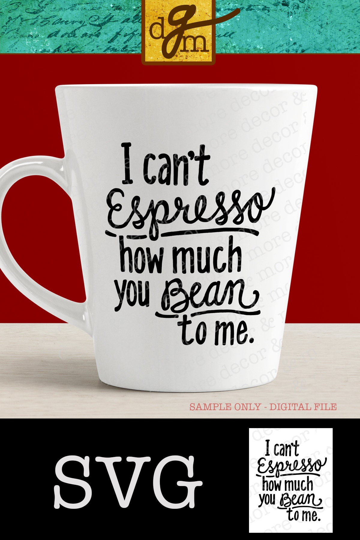 SVG File Coffee Coffee Cup Decal SVG SVG Files for Cricut Etsy