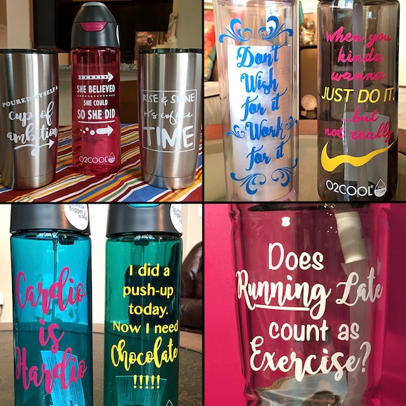 Custom Water Bottles with Cricut - Happiness is Homemade