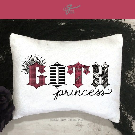 Goth Princess - Throw Pillow