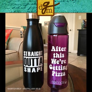 How to make water bottle labels with silhouette