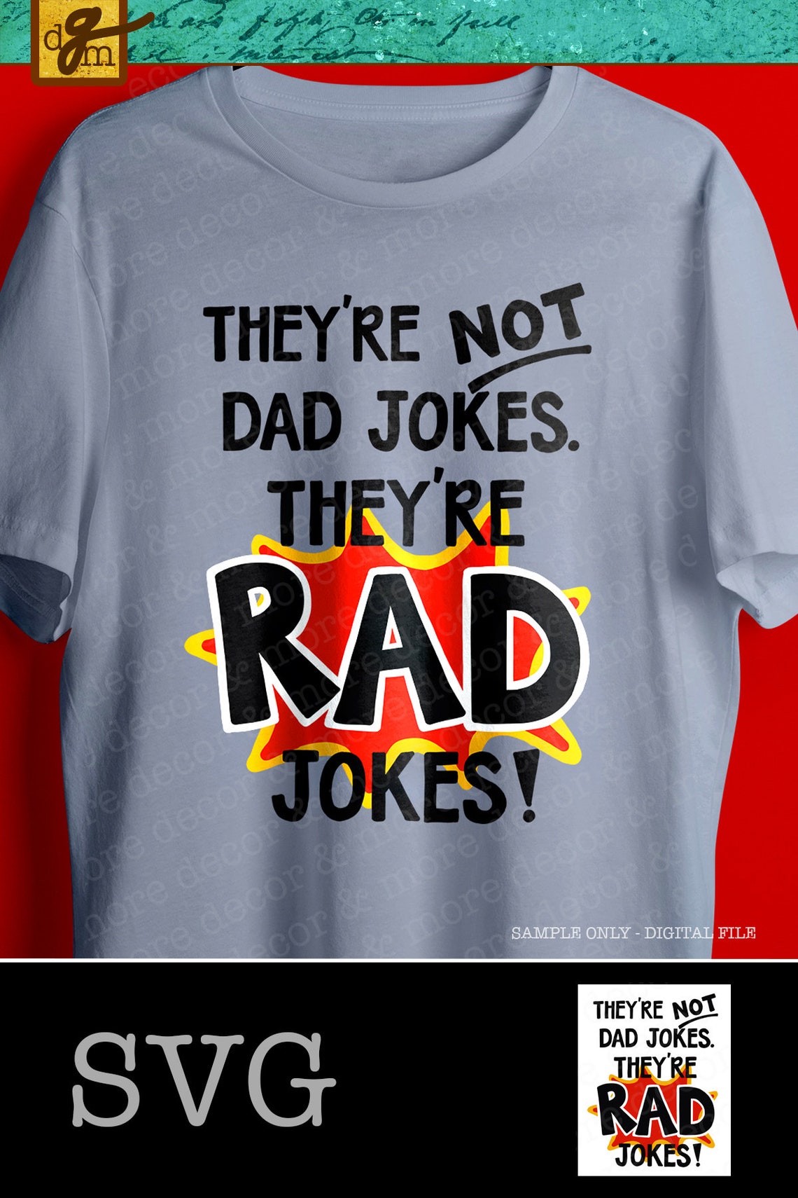 Funny Dad Shirt SVG File, Father's Day Dad Jokes SVG File, Vinyl ...