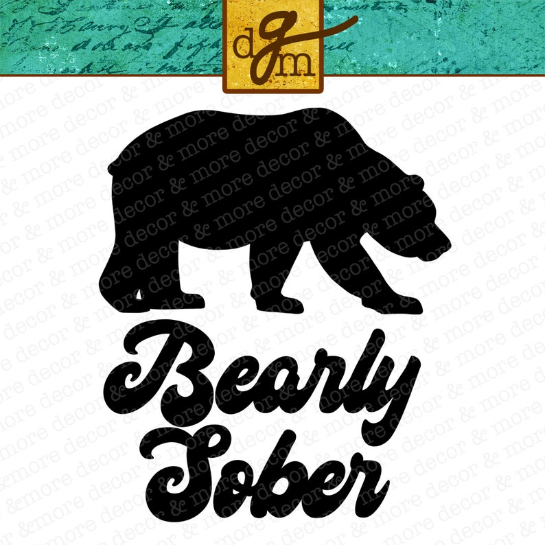 Download Funny Wine Glass SVG File Bearly Sober Funny Wine Glass | Etsy