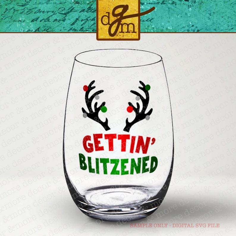 Funny Christmas Wine Glass SVG File Bundle Funny Christmas Etsy