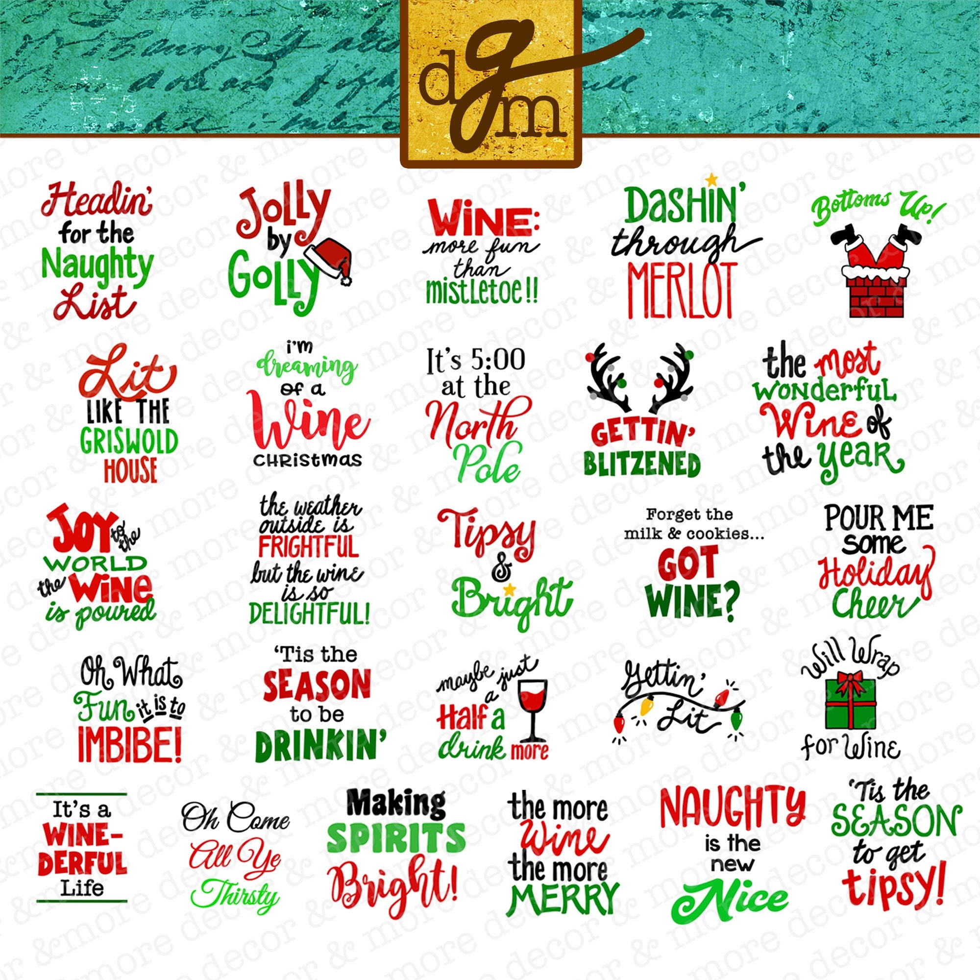 Download Christmas Wine Glass SVG File Mega Bundle 26 Funny ...