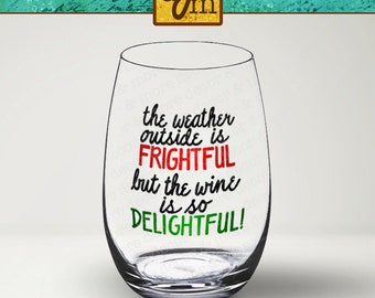 Christmas Wine Glass SVG Bundle, Funny Christmas (1570922)