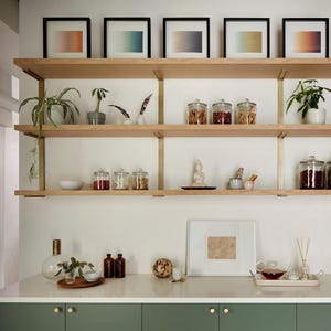 Brass Steel Shelf Bracket: Modern Industrial Wall Mount Shelving Bracket (Sold Individually)