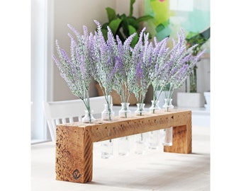 Reclaimed Wood Vase Centerpiece: Rustic Wedding Table Decor