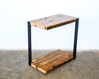 unique side table narrow end table industrial side table reclaimed wood and steel side tableend table cool end table - Unique Side Tables unique side table narrow end table industrial side table reclaimed wood and steel side tableend table cool end table - Unique Side Tables