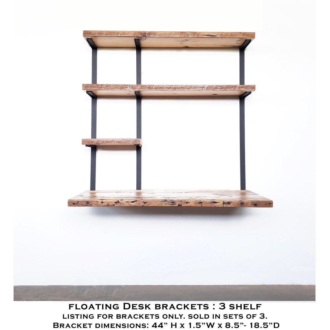 Floating Desk Brackets Wall Mount Desk Bracket Metal Shelf Etsy