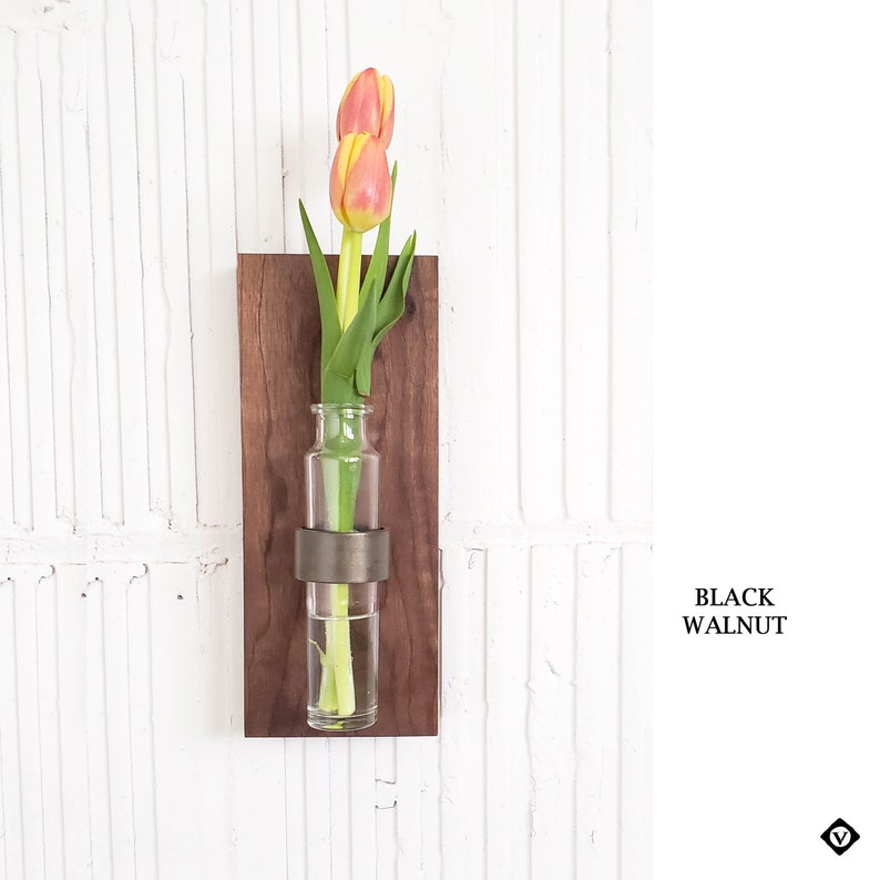 Wall Vase Wood Wall Flower Sconce Handmade in USA Wall Mount Etsy