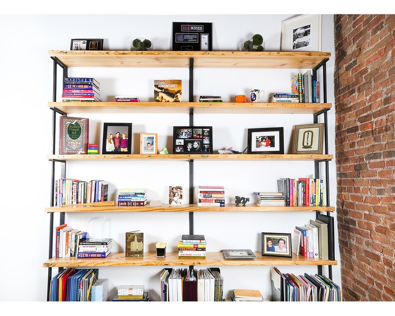 Bookshelf Brackets w/ Bookend Heavy Duty Open Shelving Etsy