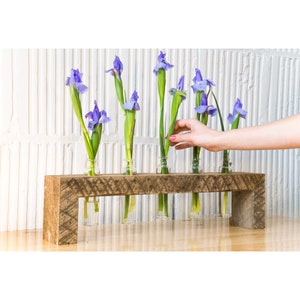 Reclaimed Wood Bud Vase Stand – Bohemian Home Decor bild 6
