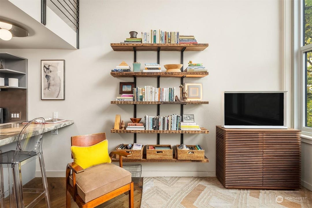 Handmade Reclaimed Wood Bookshelf: 5-shelf Wall Mount Shelving - Etsy