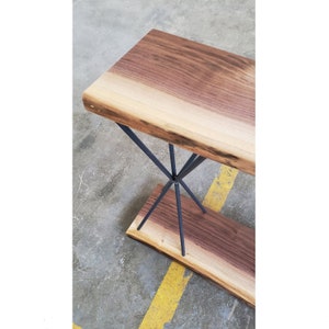 Wood Entryway Table. Narrow Console Table. Live Edge table. Long Sofa Table. Modern Living Room Table. Narrow Buffet Table. image 3