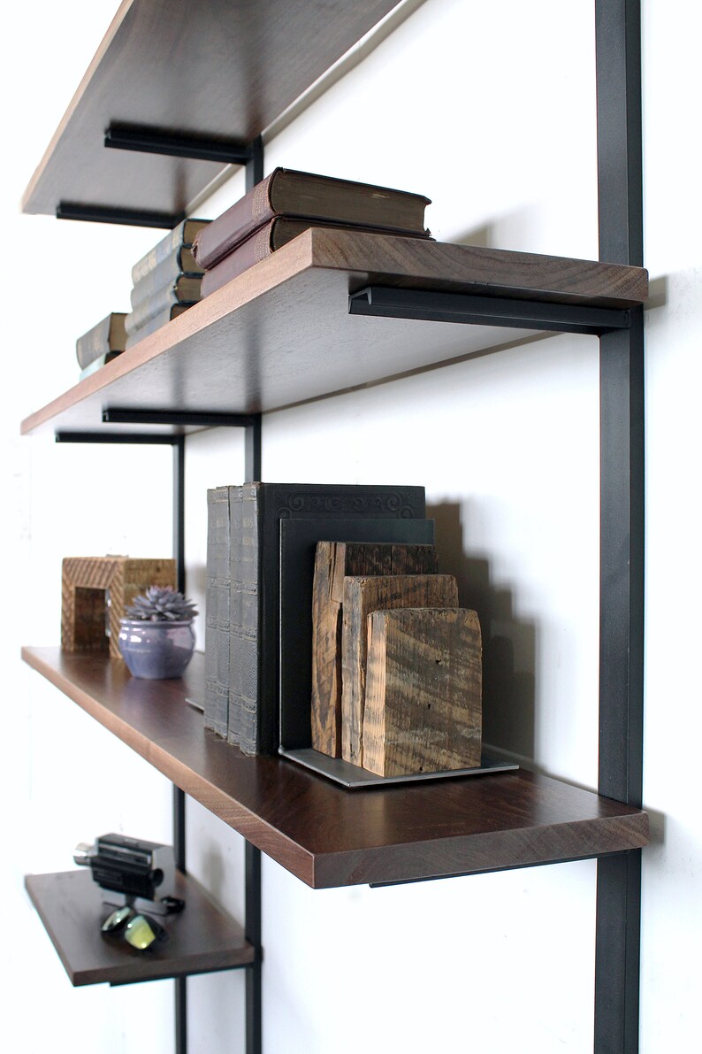 Minimal Computer Desk Wall-mounted Shelving Unit Desk | Etsy