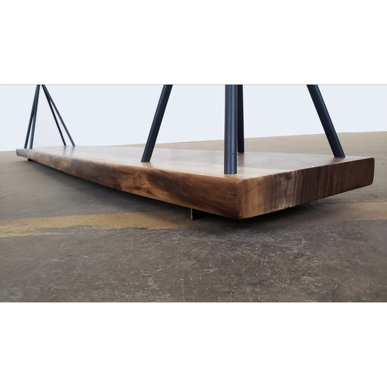 Wood Entryway Table. Narrow Console Table. Live Edge table. Long Sofa Table. Modern Living Room Table. Narrow Buffet Table. image 5
