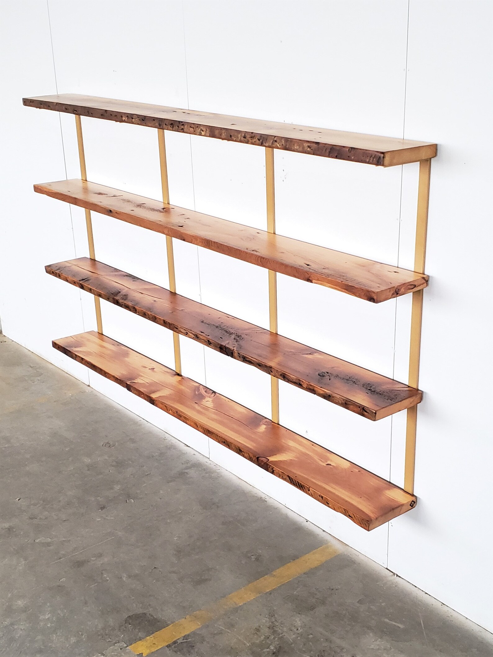 Wall Mounted Shelving Unit 4 Shelf Modern Wall Shelving Etsy
