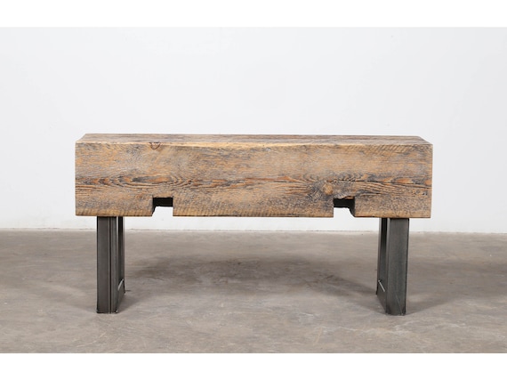Reclaimed wood clearance entryway bench