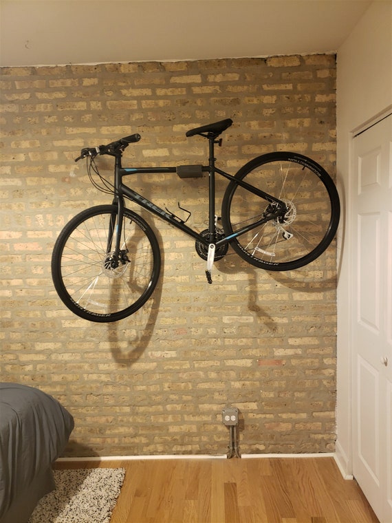Homemade wall hotsell bike rack