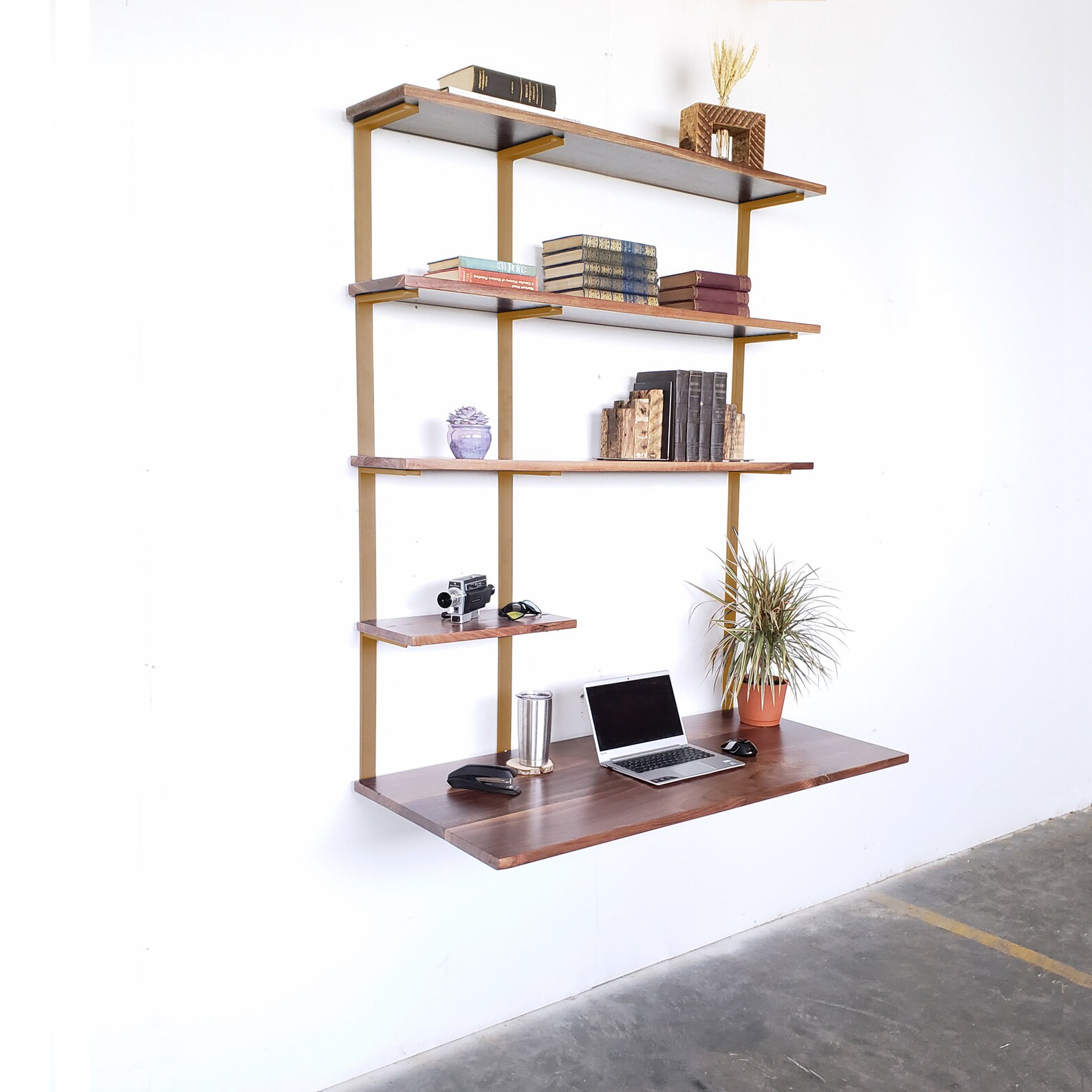 Wall Hanging Desk Storage Computer Desk Home Office Etsy