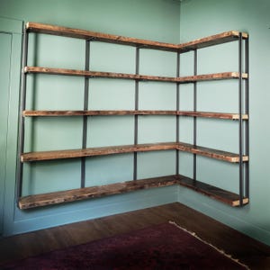 Industrial Steel Shelf Bracket: Heavy Duty Modern Metal Shelving (Sold Individually)