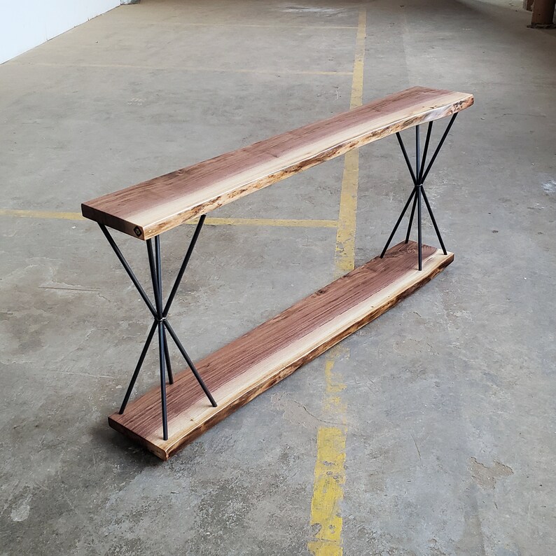 Wood Entryway Table. Narrow Console Table. Live Edge Table. Etsy