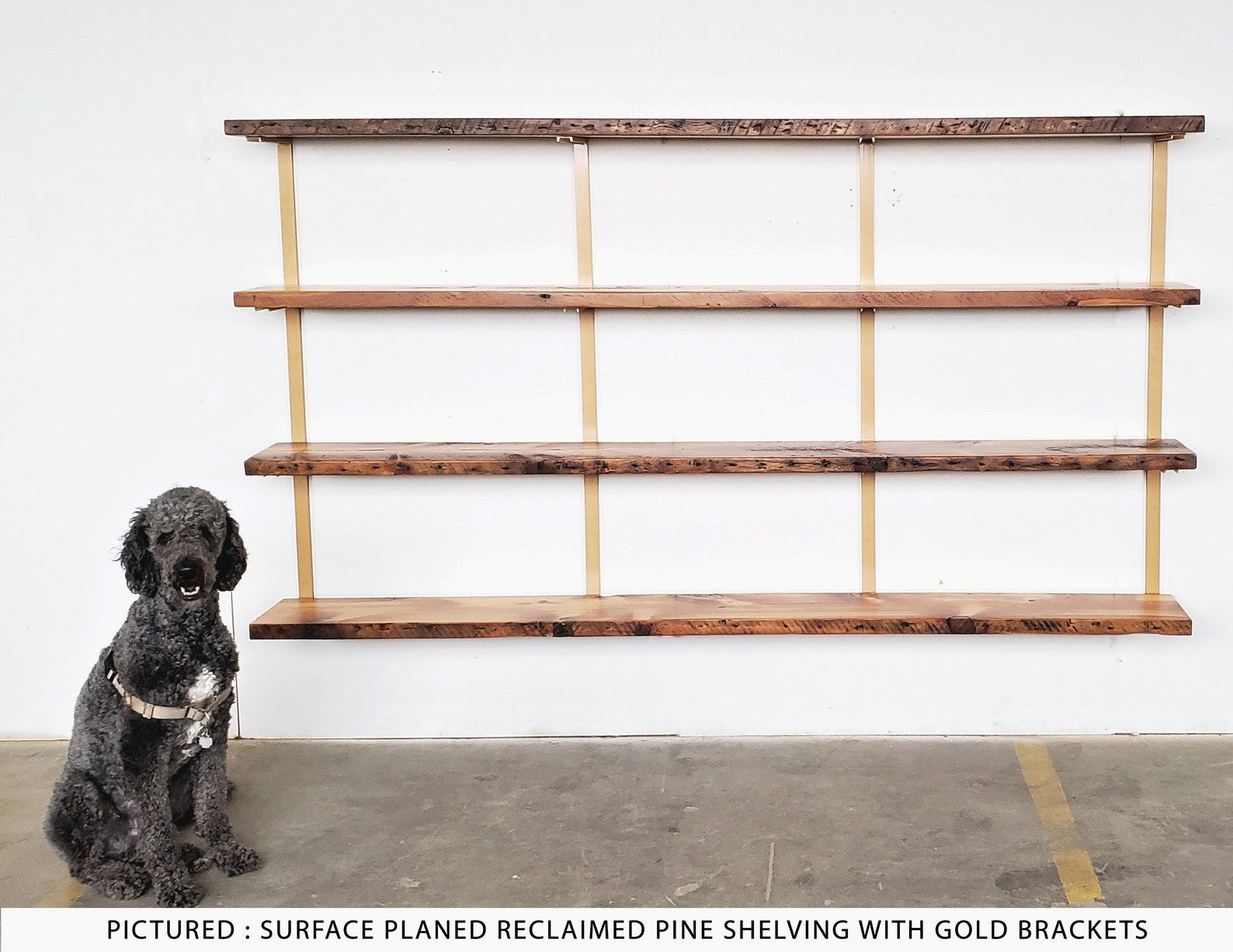 Wall Mounted Shelving Unit 4 Shelf Modern Wall Shelving Etsy UK