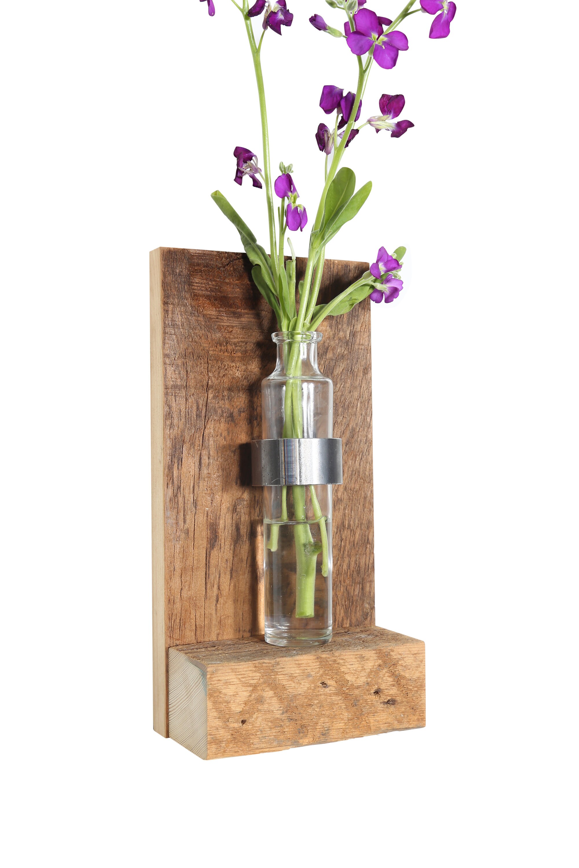 Rustic Wall Sconce. Wood Flower Sconce. Wall Vase. Rustic Wall Etsy