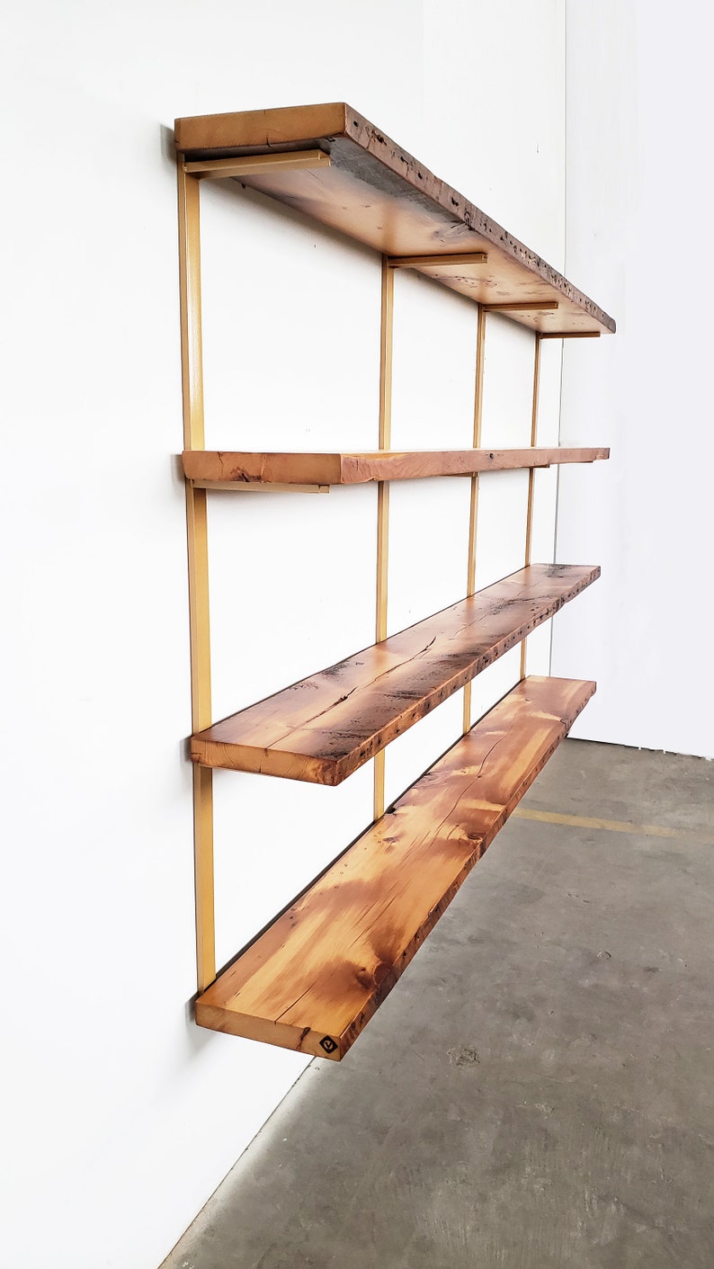 Wall Mounted Shelving Unit 4 Shelf Modern Wall Shelving Etsy