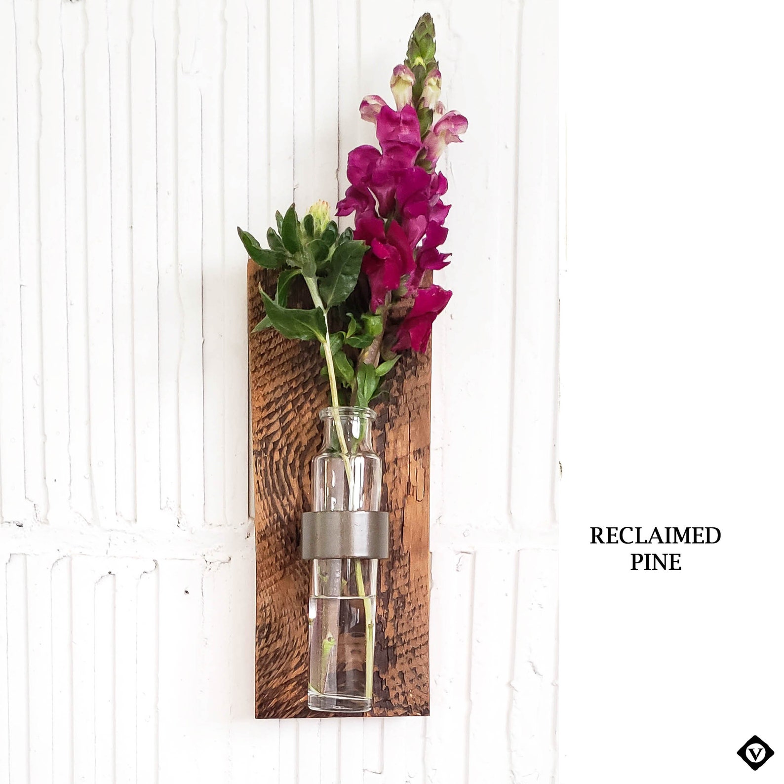 Wall Vase Wood Wall Flower Sconce Handmade in USA Wall Mount Etsy