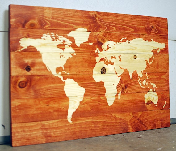 World Map On Wood Planks - awesomebryner.com
