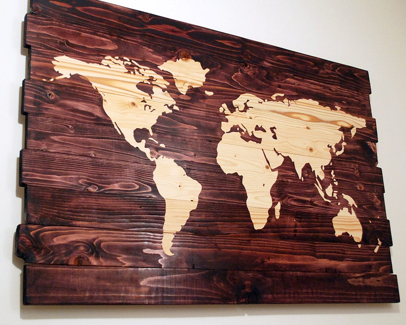 Map Wall Art Wood Wall Art Design Wall Hanging Farmhouse Wall Etsy