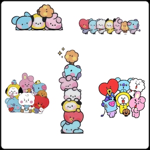 Adesivo BTS BT21 | Adesivos para planejador | Adesivos para diário | Adesivos digitais