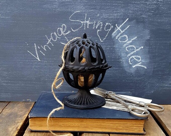 Vintage Cast Iron String Holder General Store Twine Dispenser Etsy