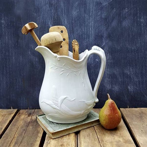 Antique Ironstone Pitcher By Davenport