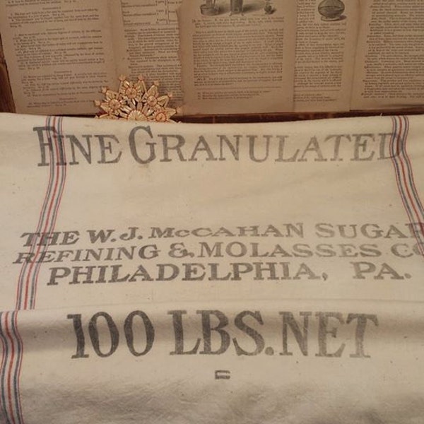 Vintage Sugar Sack, McMahon Sugar Philadelphia, PA