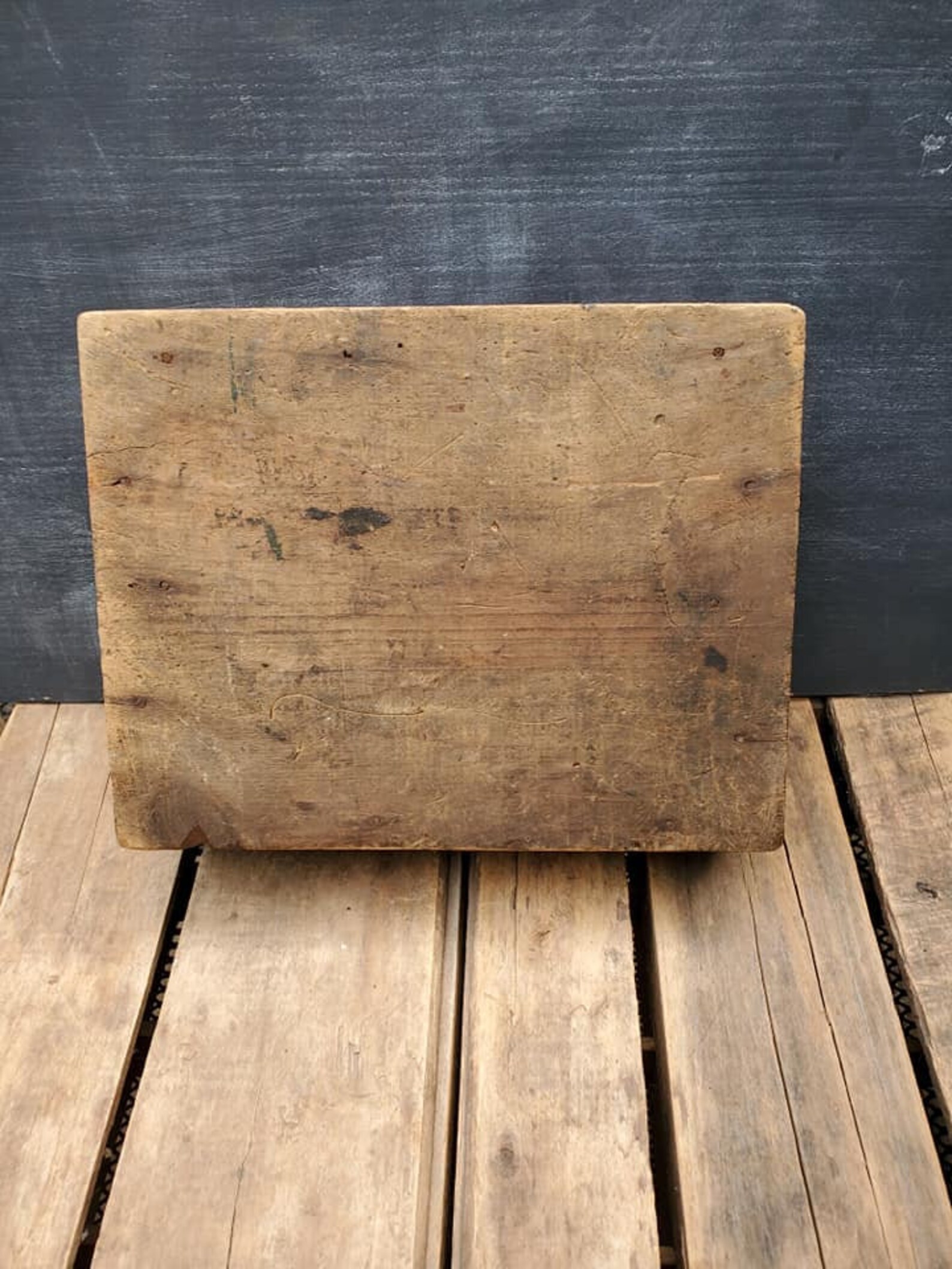 Distressed Pine Wood Tote Primitive Folk Art Flatware Box Etsy