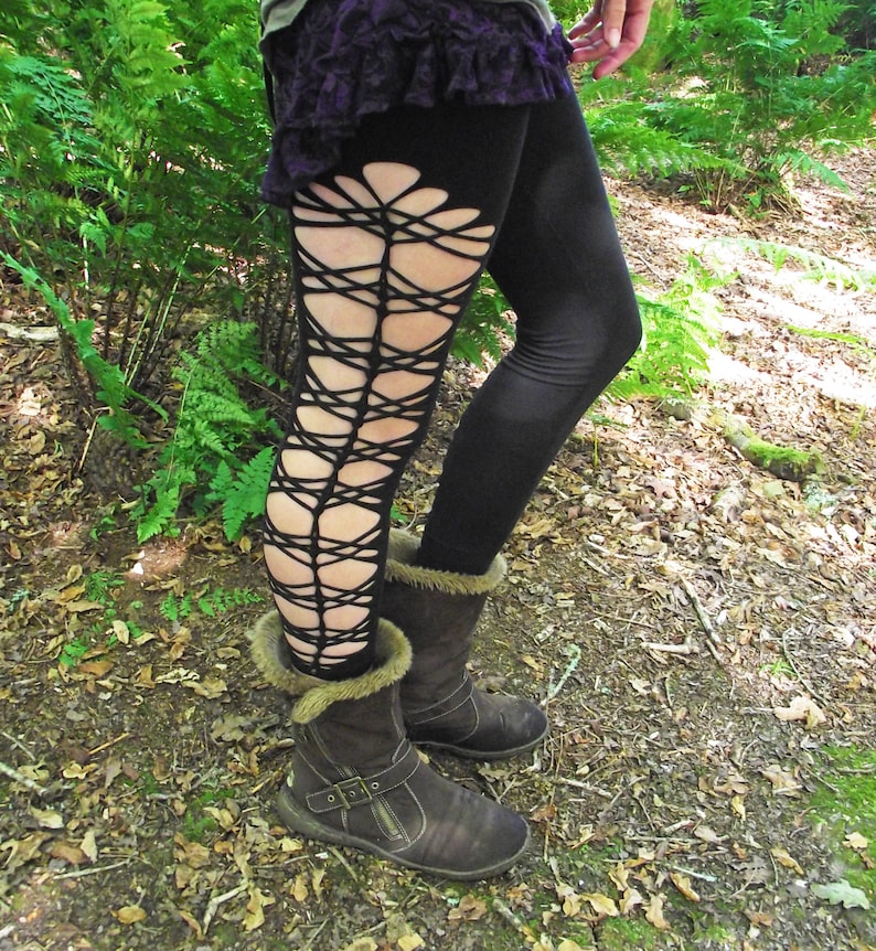 Dream Fae Woven Cotton Leggings Burning Man Festival - Etsy