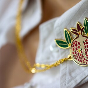 Pomegrante - Hades and Persephone - Greek Mythology - Collar Pins - Enamel Pins image 4
