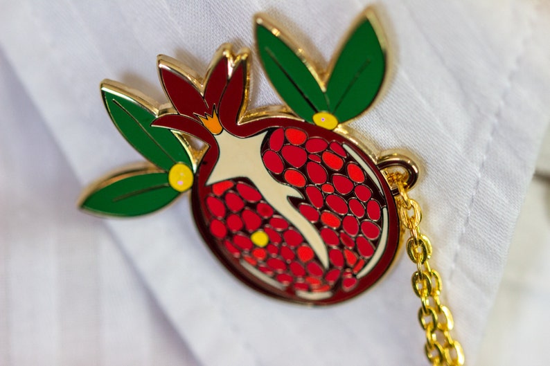 Pomegrante - Hades and Persephone - Greek Mythology - Collar Pins - Enamel Pins image 8