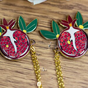 Pomegrante - Hades and Persephone - Greek Mythology - Collar Pins - Enamel Pins image 5