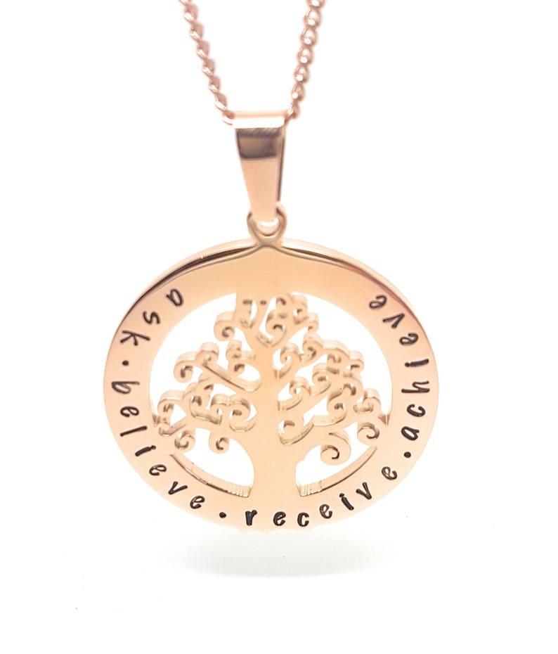 Family Names Tree Of Life Pendant Personalised Jewellery Hand 50