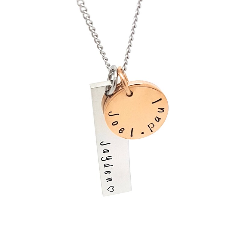rectangle name plate necklace