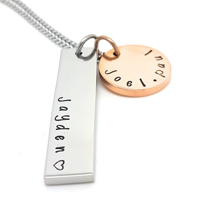 rectangle name plate necklace