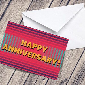 Happy Anniversary Greetings Card With Envelope | Romantic Gift, Partner Anniversary, Mr And Mrs Card