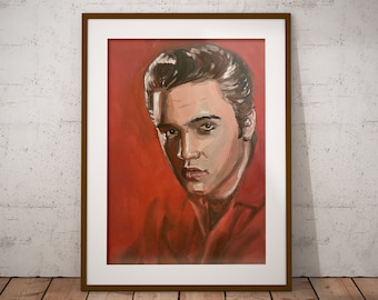 Elvis Presley Portrait Painting | Elvis Art, Music Gift, Rock and Roll Portrait, Legend Art, The King Elvis