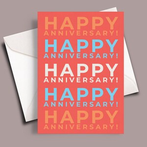 Happy Anniversary Greetings Card With Envelope