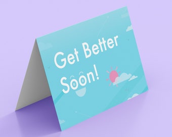 Get Better Soon Greetings Card With Envelope | Get Better Card, Get Well Card, Things Will Get Better