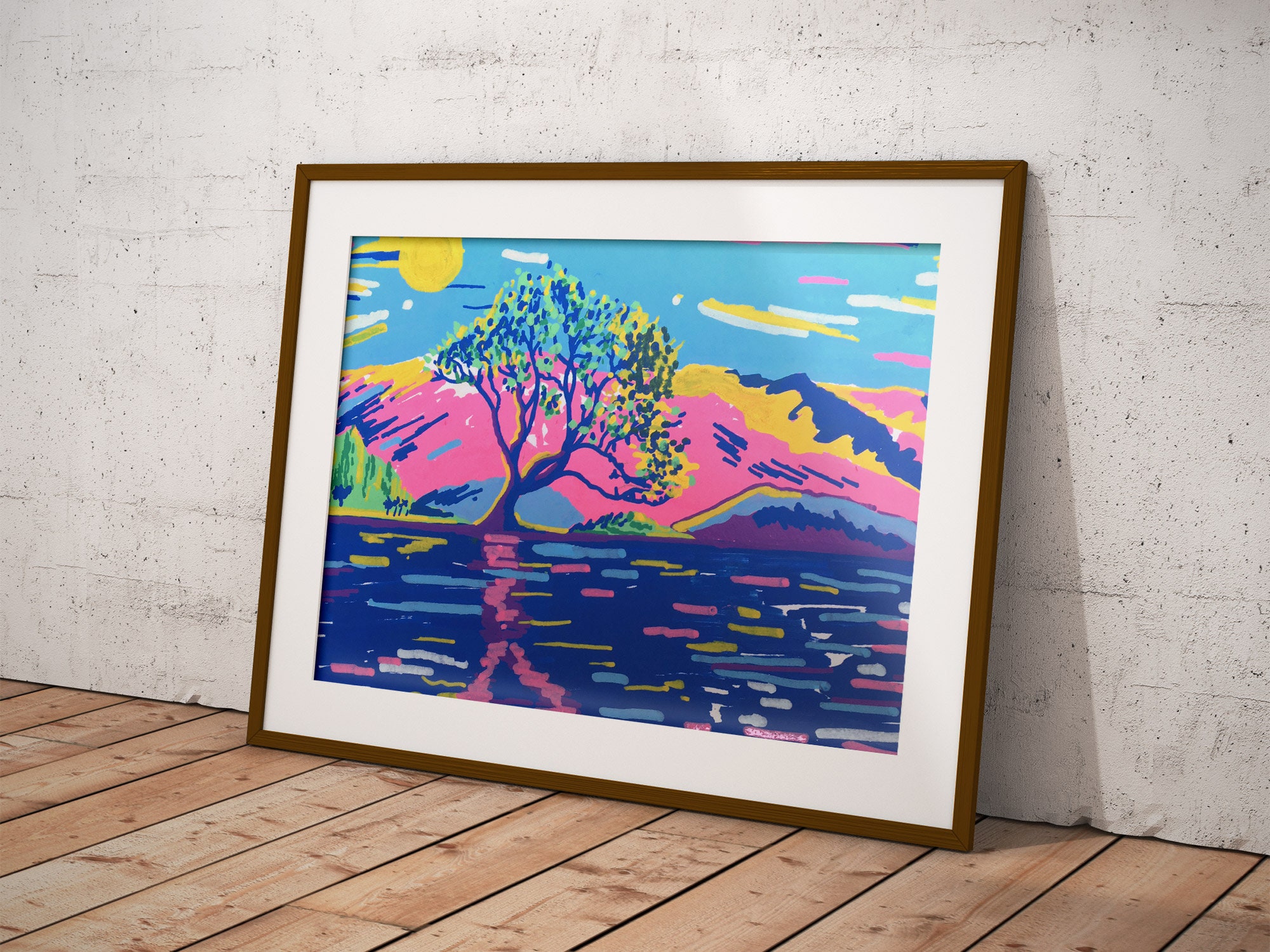 New Zealand Landscape Art - Lake Wanaka, Posca Pen Artwork