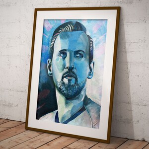 Harry Kane Art Print Football Wall Art, Premier League Portrait, Home Decor Print, Sport Fan image 6